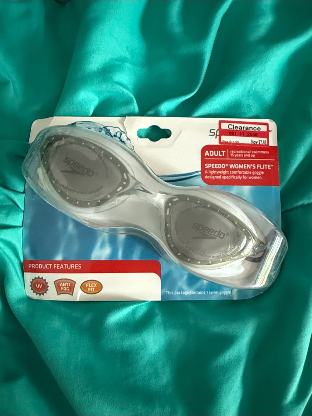 Speedo Clear Swim Goggles with Gray Lenses